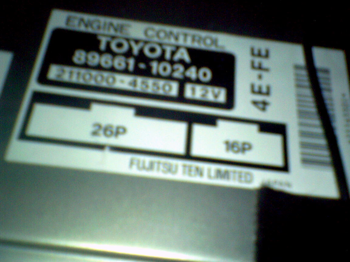 toyota starlet ecu pinout #7